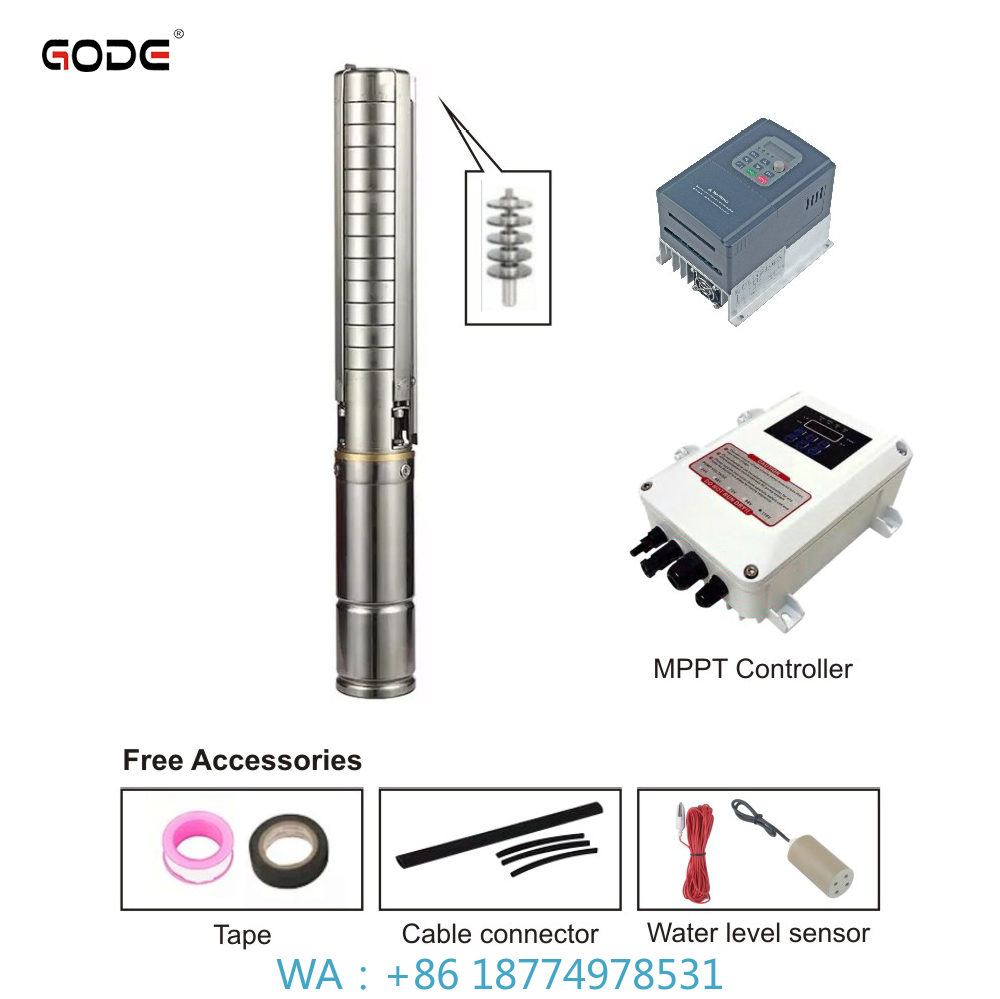 Solar Water Pump - DCソーラー遠心式地表水ポンプ 灌漑用ポンプ 工場供給 5500W 25m³/h 125M揚程