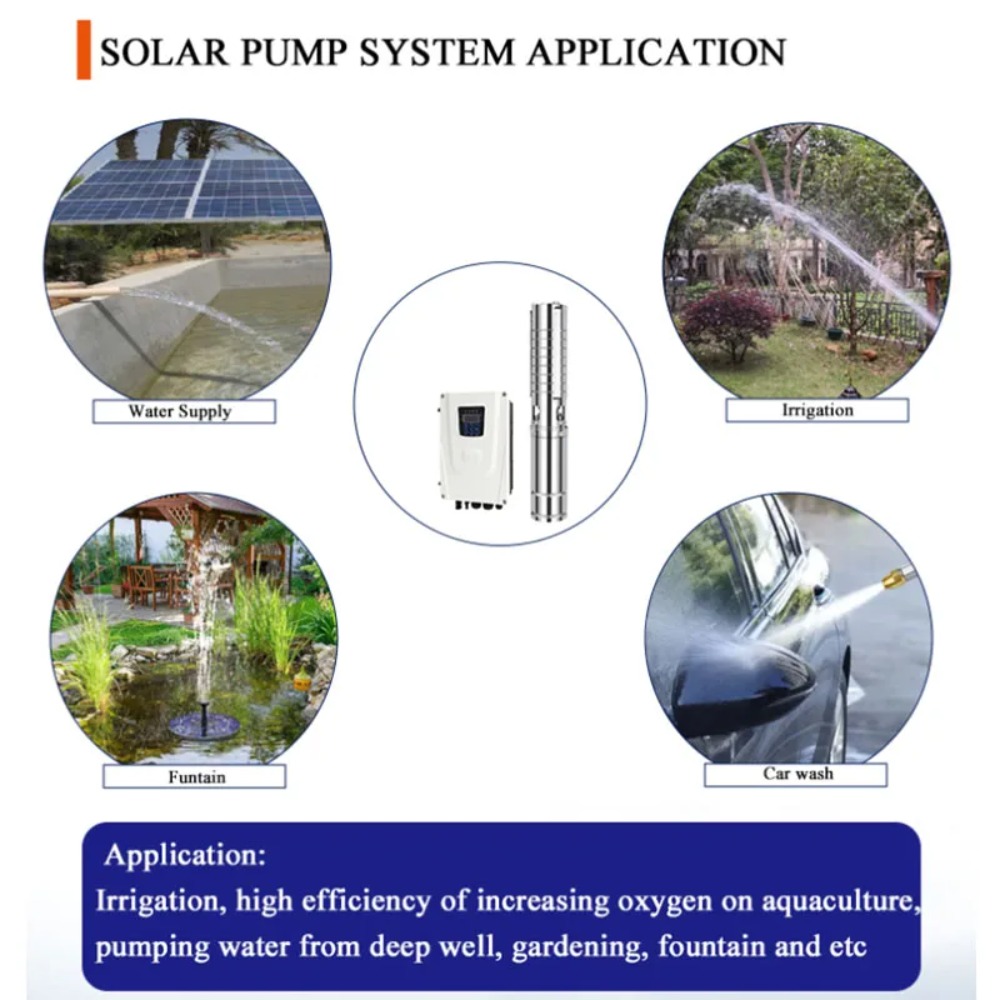 3インチソーラー深井戸ポンプ 48V 500W DC水中ポン - Solar Water Pump のレビューと価格