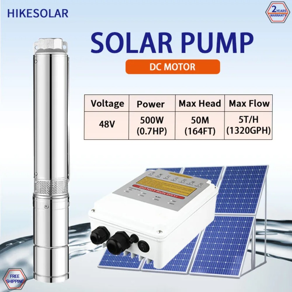 3インチソーラー深井戸ポンプ 48V 500W DC水中ポン - Solar Water Pump のレビューと価格